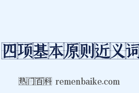 四项基本原则近义词是什么意思的图片
